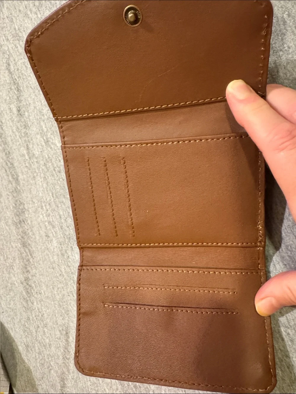 Myra Bag Brown & White Cowhide Wallet with Kiss-lock Closure. New with Tags